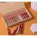 FrankColor12 color book set matte pearl non stick cup lip gloss lipstick_voghion.com