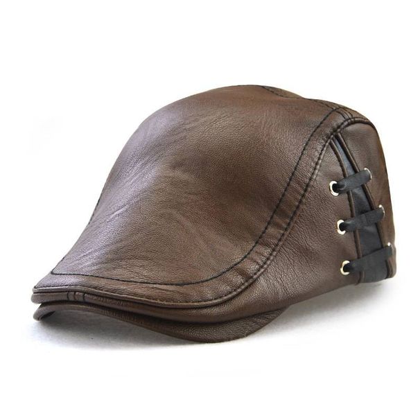 Flat cap1pc men's cap military cap sun hat duck tongue cap washed do old leisure trend summer_voghion.com