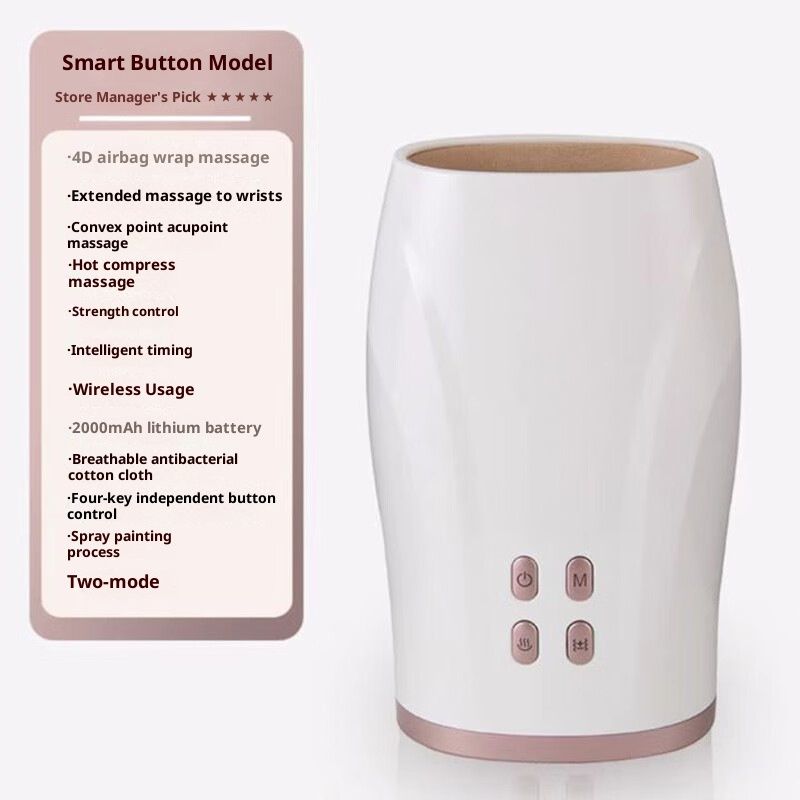 Massaggiatore professionale per le mani con termoterapia e compressione dell'aria - Massaggiatore portatile wireless per dita e polsi per alleviare il dolore_voghion.com