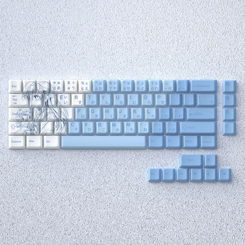 Wen Shaoxue's Snow Is Keycap Anime Theme Original Height PBT Positive Fit 60 6364 65 68_voghion.com