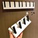 Piano Creative Decorative Wall-mounted Coat Rack Bedroom Entrance Home Wall Decoration Row Drilled Adhesive Hooks_voghion.com