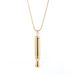 Meditation Whistle Necklace Mindfulness Pendant Stress Relief Jewelry Titanium Steel Pearl Chain Round Tube Slim Waist_voghion.com
