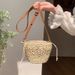 Niche For Women's Summer New Casual Vacation Style Grass Woven Beach Mini Handheld Shoulder Crossbody Bag_voghion.com