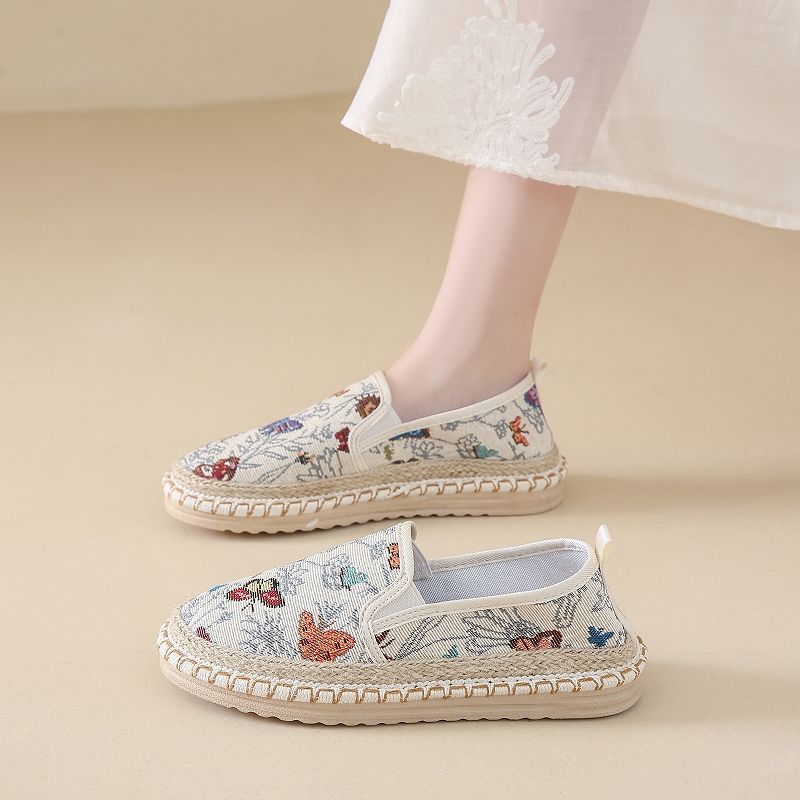 2024 nuove scarpe casual da donna con suola spessa in tessuto, scarpe basse basse, scarpe alla moda slip-on e pigre_voghion.com