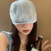 2025 New Washed Denim Forward Cap For Women, Summer And Autumn Versatile Large Head Circumference, Face Slimming,_voghion.com
