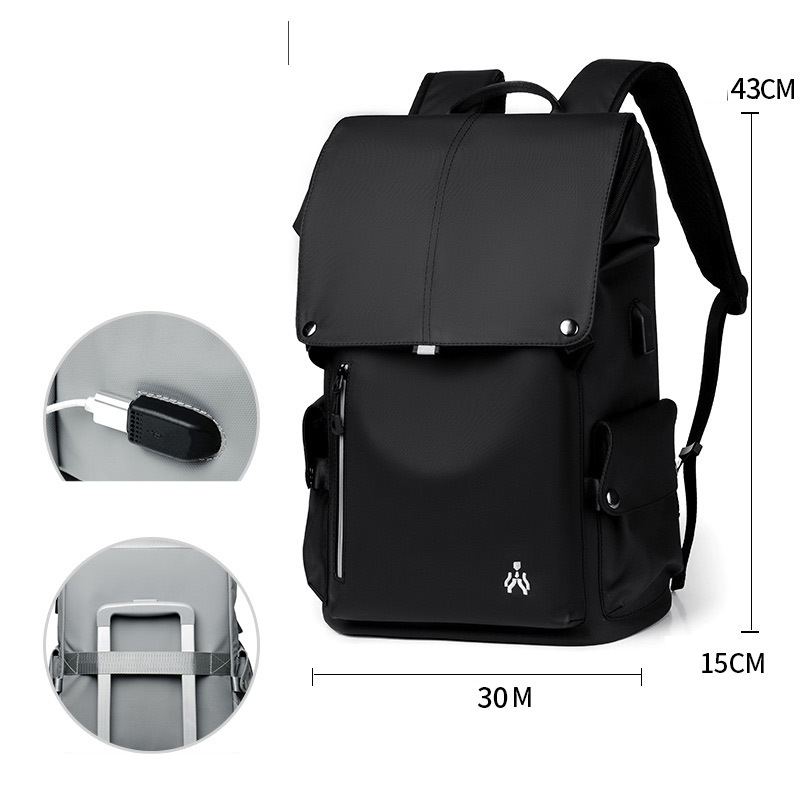 Unisex new style backpack rhombus student schoolbag commuter computer bag fashion texture backpack men_voghion.com