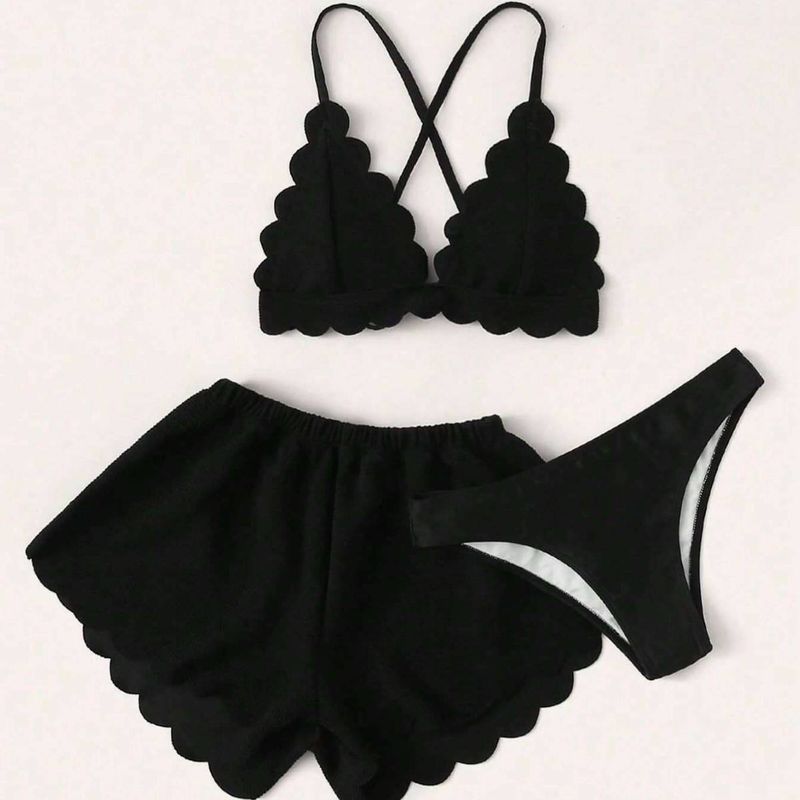 Vêtements pour femmes Nouveau maillot de bain trois pièces Tether Sexy Beach Split Bikini Maillot de bain_voghion.com