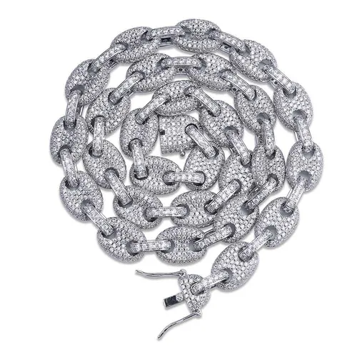 Hip-Hop-Halskette Massiv 12mm Schwäin-Nues-Kette Koffer-Agebaute Zirkonium Volldiamant Armband Trendy Männer- a Fraen Accessoiren_voghion.com