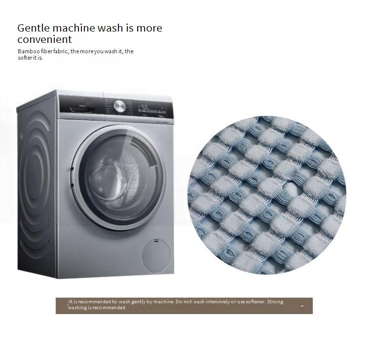 Home Garden Bamboo Cotton Lunch Break Sofa Blanket Waffle Blanket_voghion.com