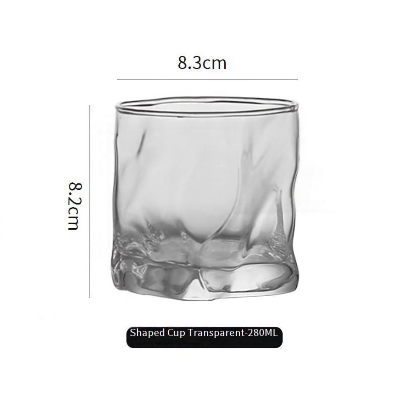 Moderner Twist-Glasbecher – Ästhetischer Wasser- und Whiskybecher mit gefaltetem Design_voghion.com