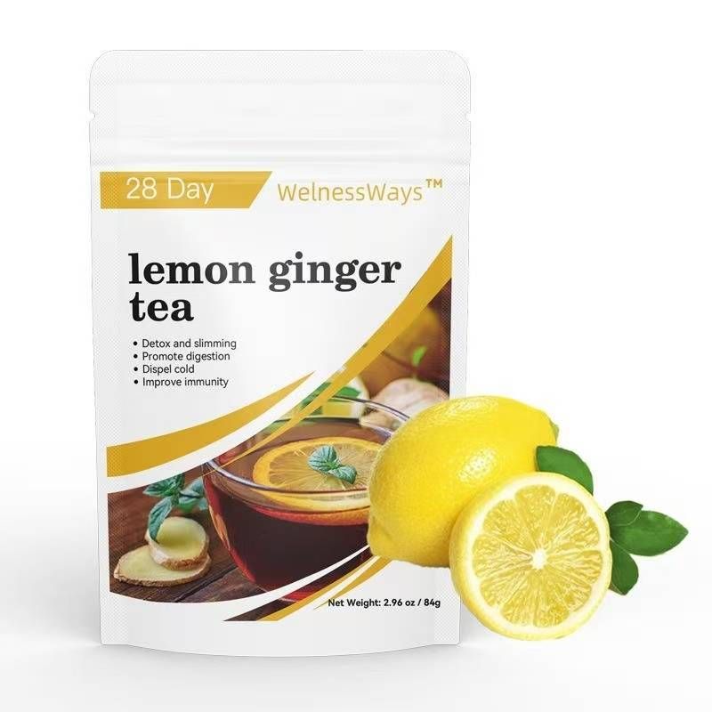 Zitrone-Ingwer-Tee, Honig-Kurkuma-Kräuter-Ingwer-Tee, Diät-Getränk_voghion.com