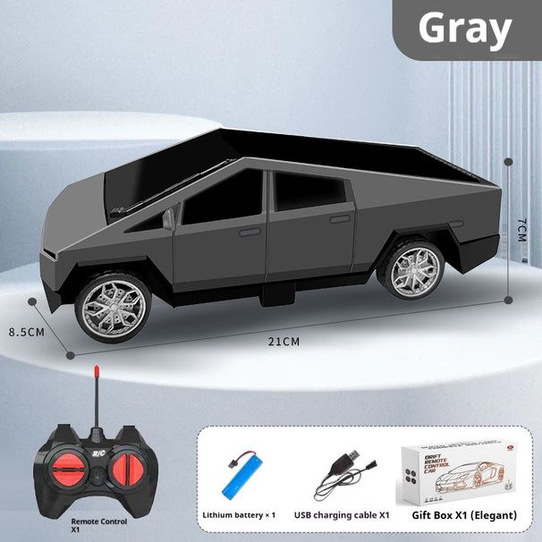 1:10 Cybertruck RC Car – Large Remote Control Electric Pickup Truck With 2.4GHz Wireless & Rechargeable Battery (Realistic LED Lights, Off-Road Toy)_voghion.com