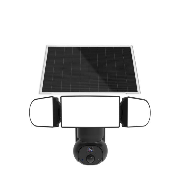 Luz de jardim sem fio à prova d'água com carregamento externo, iluminação pública solar integrada, câmera de bola, bateria, câmera_voghion.com