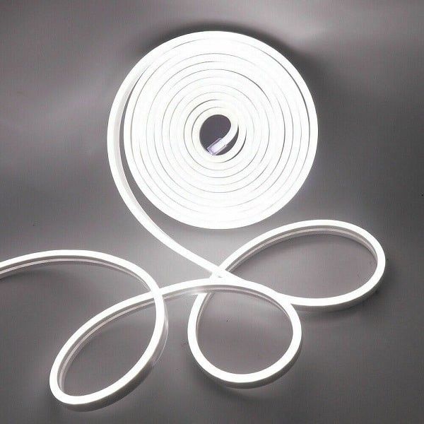 I LumoS 6 x 12 mm flexibler IP65 wasserdichter Neon-LED-Lichtstreifen, 12 V, inkl. Kabel_voghion.com