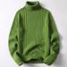 Solid Color Twisted High Neck For Men, Thickened Autumn And Winter Versatile Knitwear Base Shirt, Men's Knitted Sweater_voghion.com