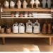 Adjustable Shoe Rack | Space-Saving Layered Organizer For Home Shoe Cabinets | Under-Shelf Shoe Holder With Hanging Basket_voghion.com