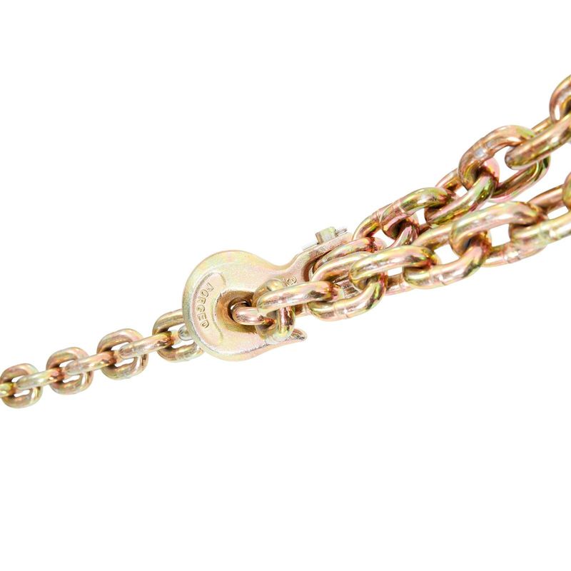 VEVOR Transport Binder Chain, 7100 Lbs Working Load Limit, 3/8'' X 20' G80 Tow Chain Tie Down With Grab Hooks, DOT Certified, Galvanized Coating Manganese Steel For Dock Factory Construction Site_voghion.com