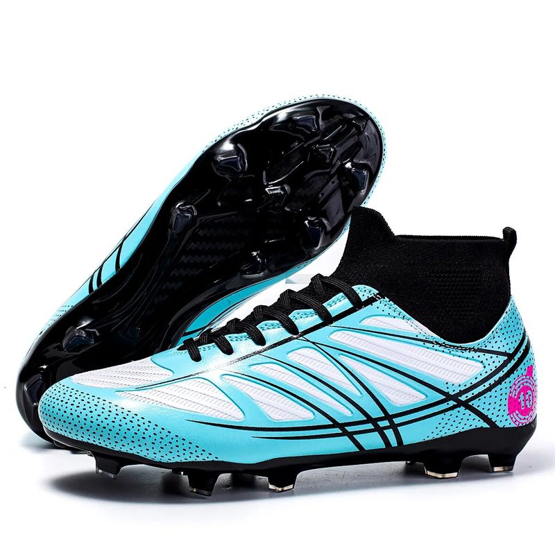 Professional Men Soccer Shoes Long Spikes Ankle Training Football Boots Comfortable Top Quality Futsal High-quality_voghion.com