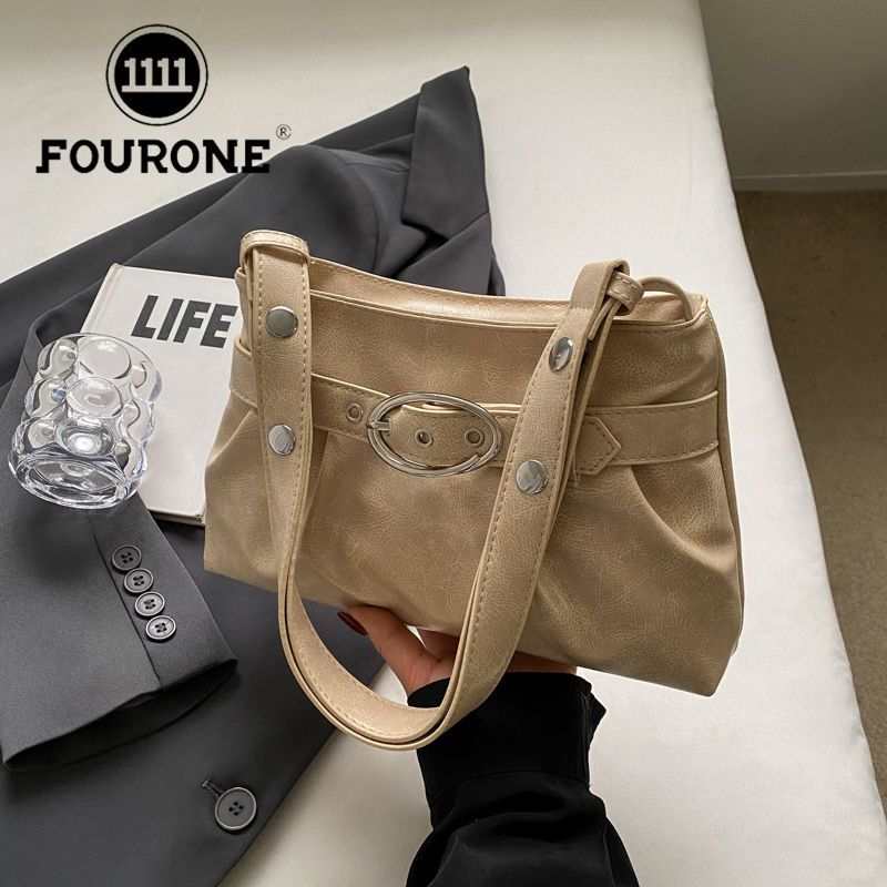 FOUR ONE nuova borsa a tracolla coreana versatile casual alla moda con pieghe a spalla premium per pendolari_voghion.com
