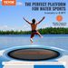 VEVOR Inflatable Water Bouncer, 6.5ft Recreational Water Trampoline, Portable Bounce Swim Platform With 3-Step Ladder & Electric Air Pump, Kids Adults Floating Rebounder For Pool, Lake, Water Sports_voghion.com