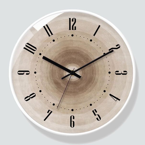 Nowoczesny, okrągły, prosty zegar ścienny do sypialni, salonu, cichego i kreatywnego zegara kwarcowego z gwiazdami internetu_voghion.com