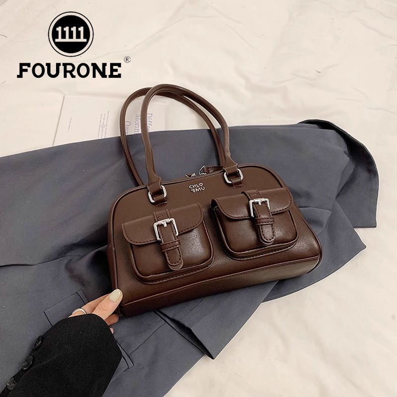 FOUR ONE Herbst- und Winternische für Damen, die mit einer Schulter zur Arbeit pendeln, modische Boston-Handtaschen_voghion.com