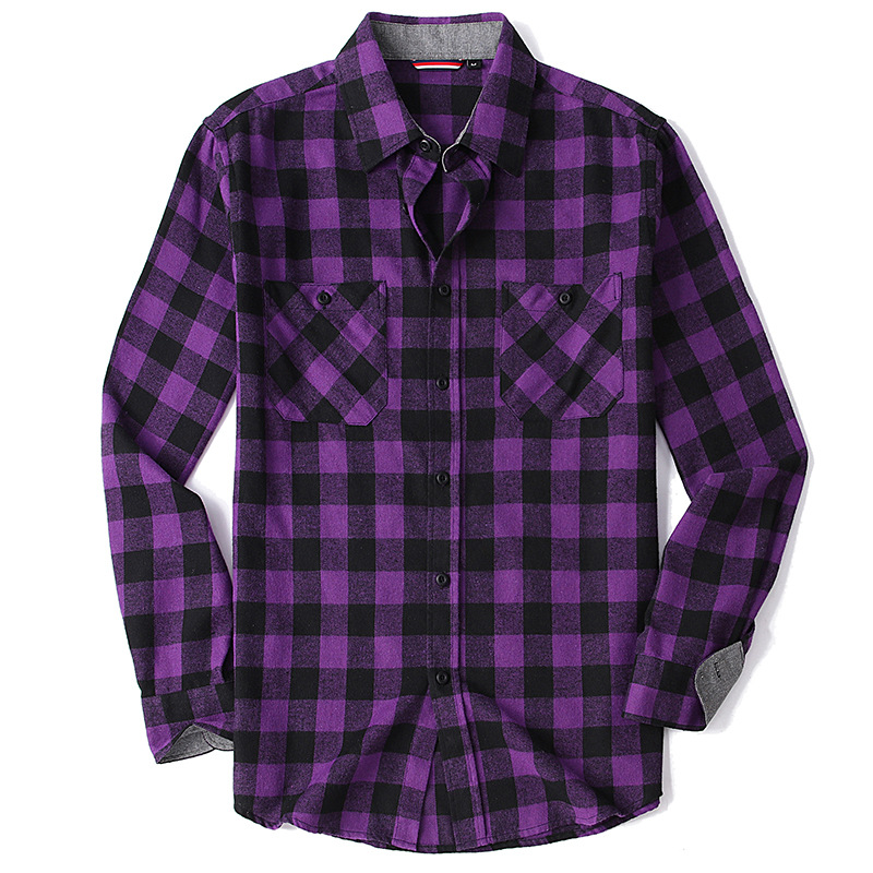 2024 nuova camicia casual scozzese in flanella_voghion.com