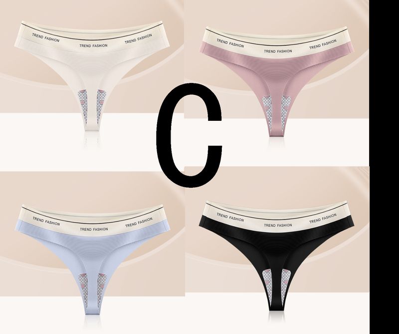 WHPC, recién llegado, bragas para mujer, ropa interior sin costuras para mujer, Tanga de seda helada, lencería para mujer, cordón en la espalda, talla grande S-3XL 1 Uds._voghion.com