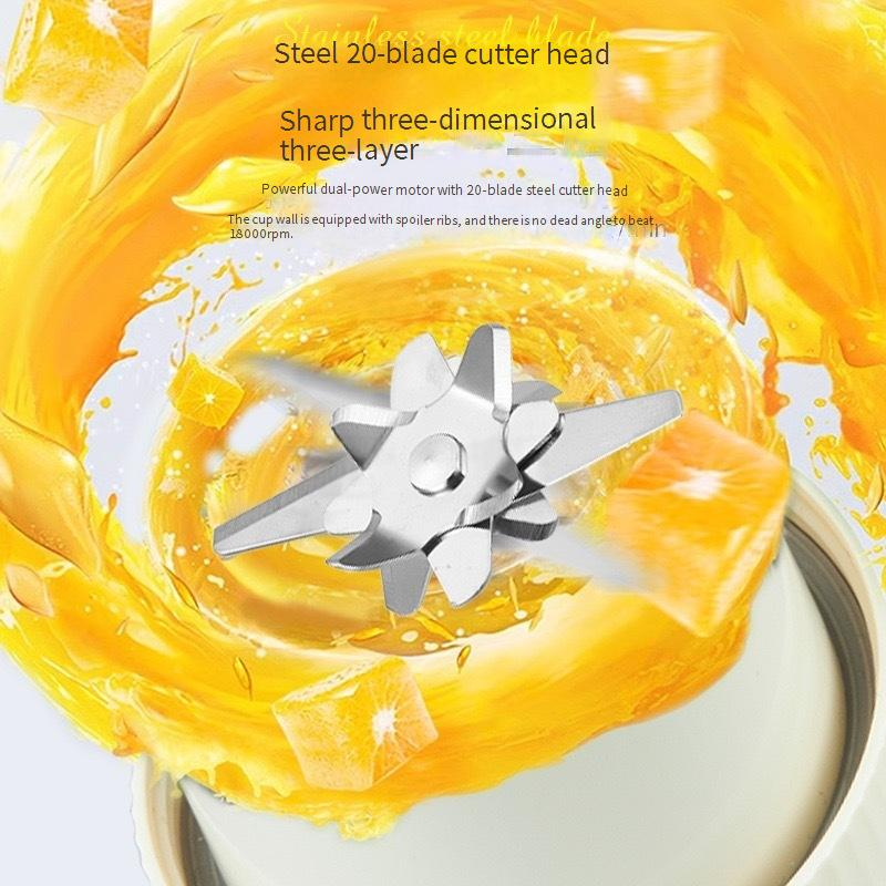 ​​Portable Electric Juicer Blender - 800ml Large Capacity, USB Rechargeable, Single Blade, 18000 RPM, Food-Grade PC Material, Ideal For Students_voghion.com