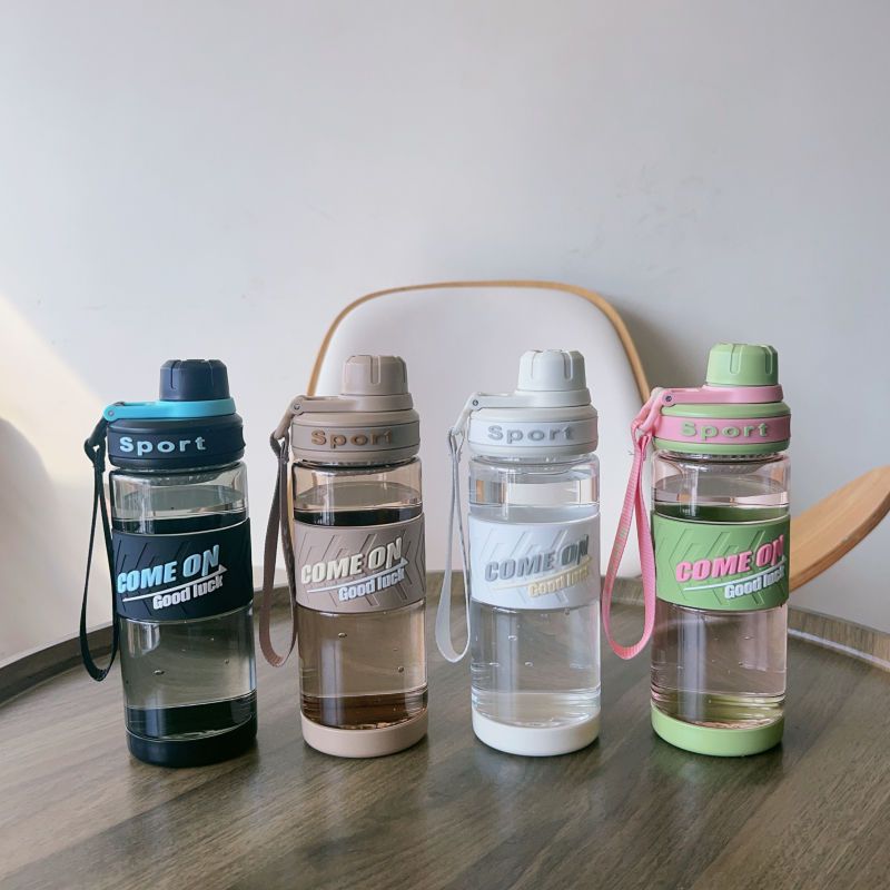 Garrafa de água de plástico de grande capacidade para estudantes, estilo coreano com infusor de chá, verão portátil, antiqueda, unissex, esportiva_voghion.com