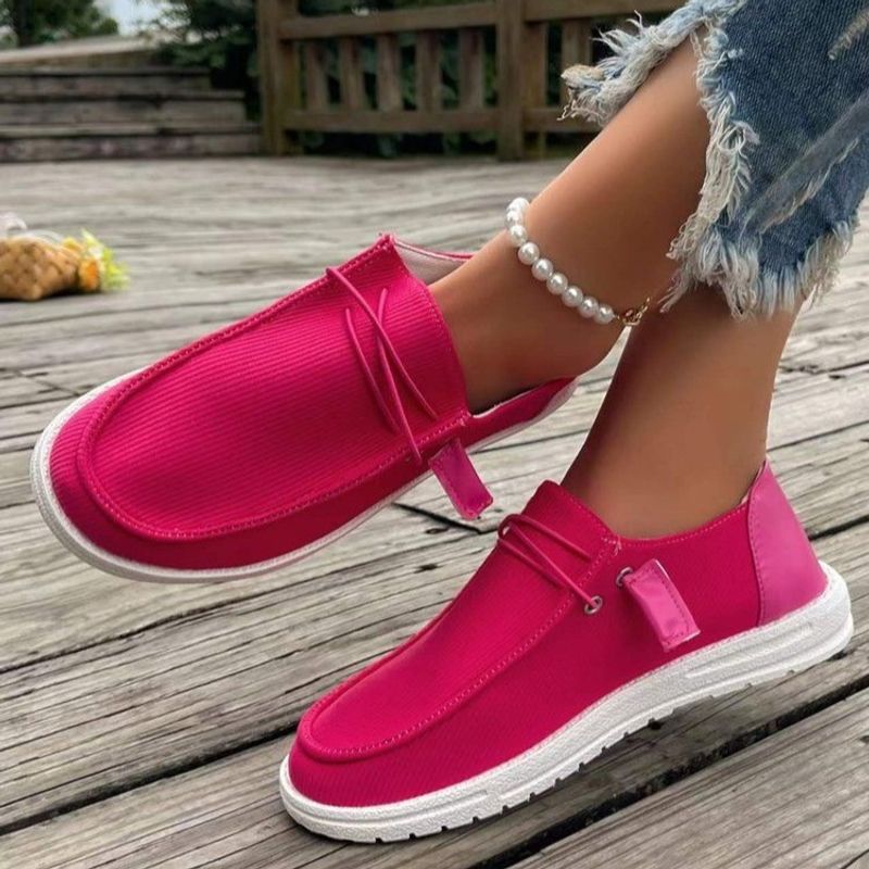 Women's Shoes large size bright color canvas shoes _voghion.com