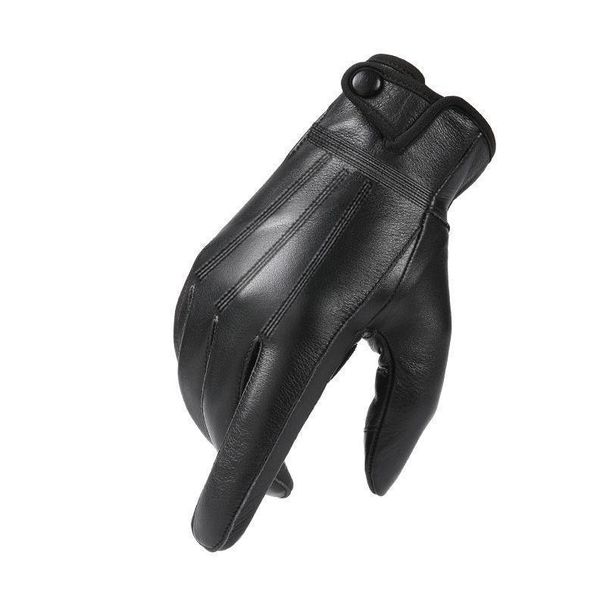 2025 Neue Erste-Schicht-Rindslederhandschuhe Herren Touchscreen Warm Motorradfahren Outdoor Winddicht Offen_voghion.com