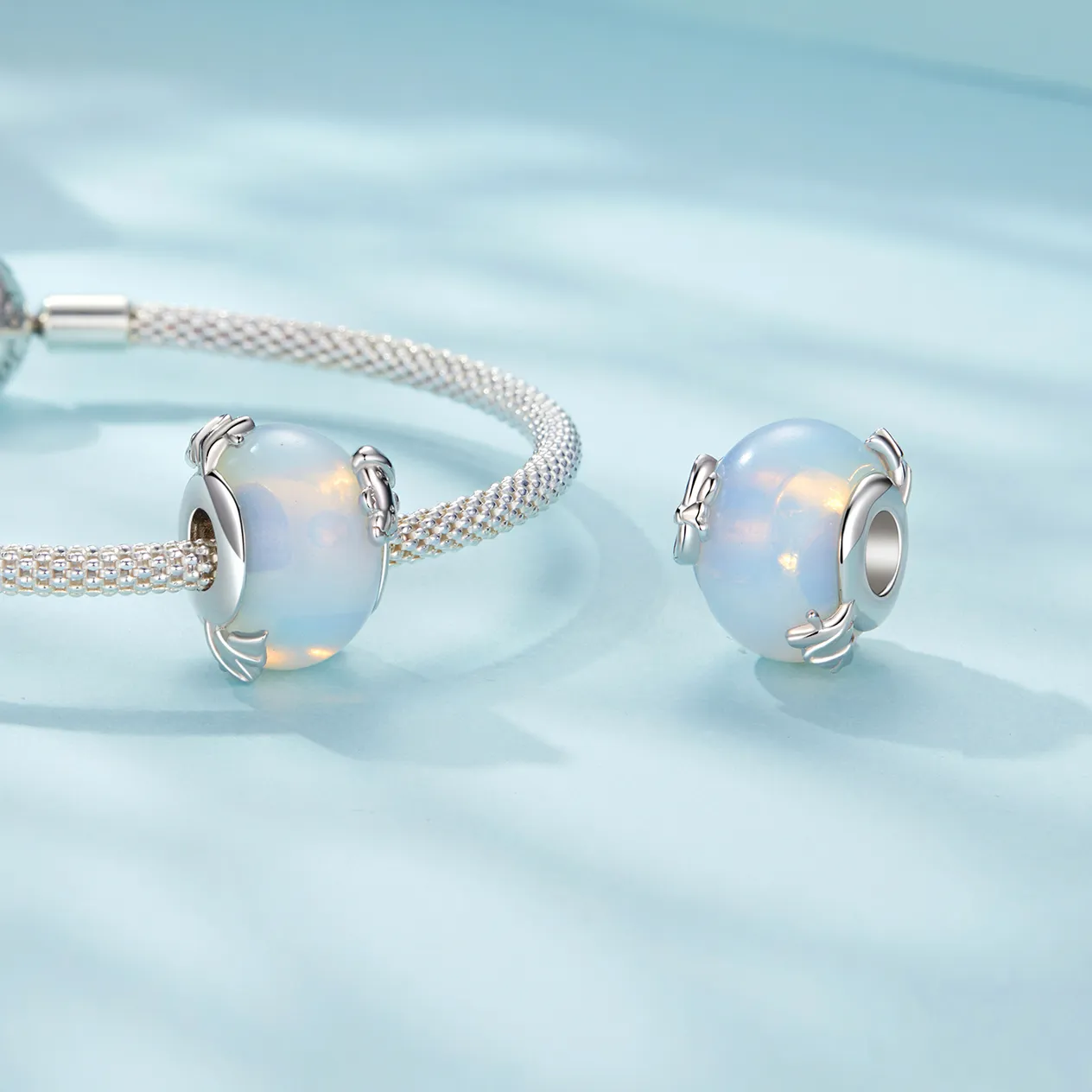 Christmas Rainbow Beads Charm Sterling Silver Charm_voghion.com