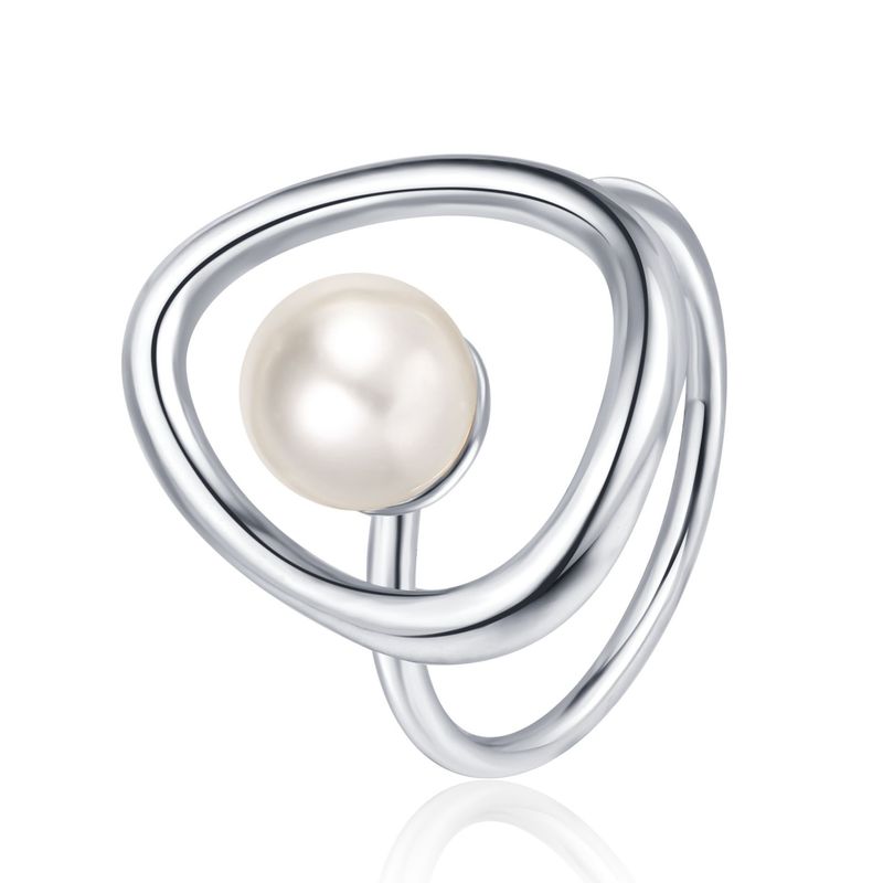 Pearl Irregular Geometric Ring Women's Simple Fashion High Sense Index Finger Ring_voghion.com