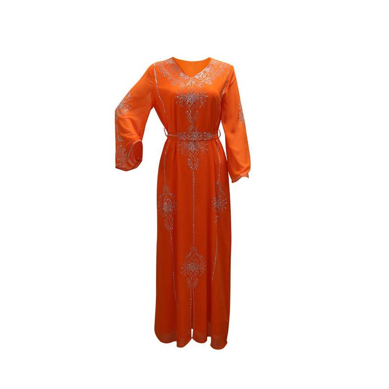 Robe d'été en mousseline de soie pour femme, tenue tendance et tendance, avec diamants_voghion.com