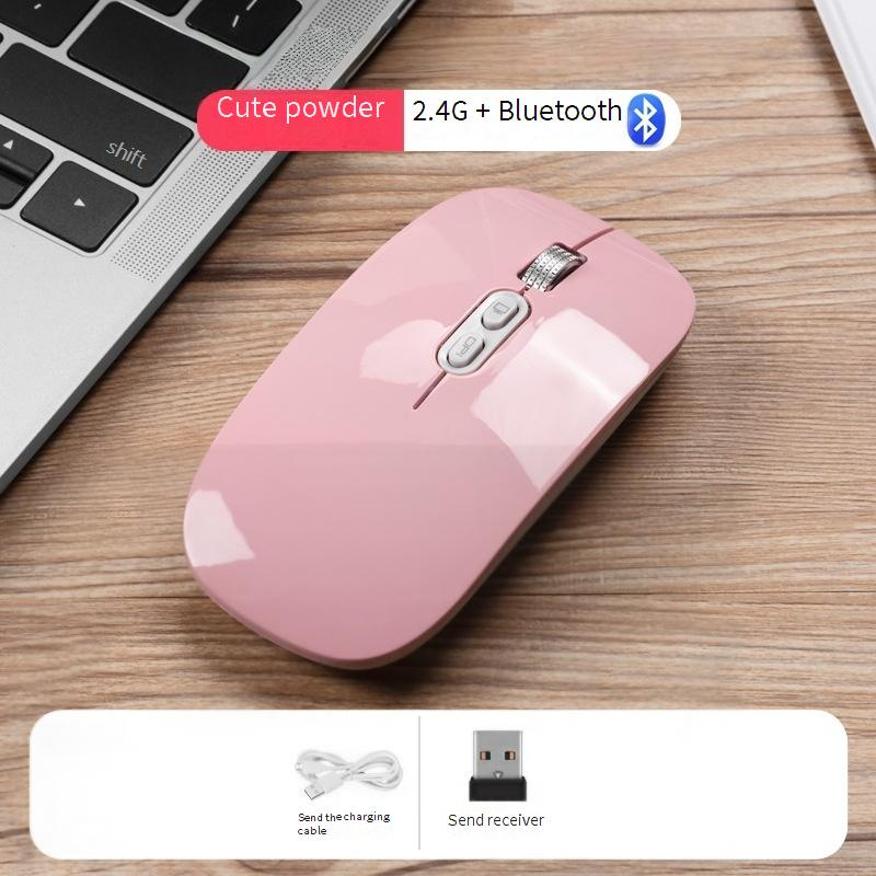 Wireless Silent Bluetooth Mouse For Laptop & Desktop, 1600DPI, 3 Adjustable DPI Levels, Ergonomic Design (White/Pink/Black/Silver/Gray/Rose Gold)​_voghion.com