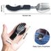 Foldable Tableware Knife Spoon Fork Camping Knife Fork Spoon Combination Tableware Outdoor Portable Multifunctional_voghion.com