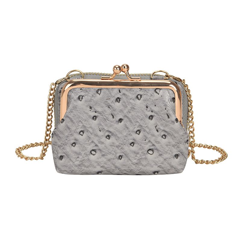 Torebka damska na jedno ramię, wzór strusia, mała torebka typu crossbody, tekstura popularna_voghion.com