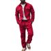 Autumn And Winter Jacket Casual Pants Two-piece Men's Solid Color Suede Suit_voghion.com