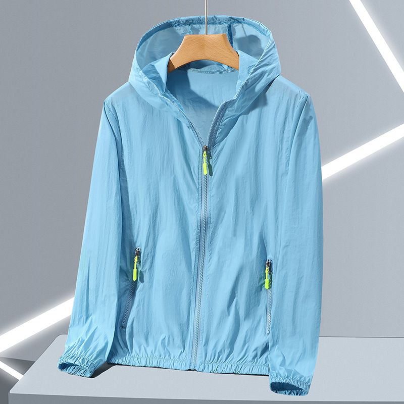 Felpa con cappuccio leggera con protezione solare UPF 50+ per uomo e donna - Maglia traspirante con cappuccio per pesca, corsa e attività estive_voghion.com