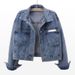 Women's Classic Denim Jacket – Versatile Light Wash Slim Fit Jean Jacket With Button Front_voghion.com