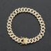 8mm Three Chain Copper Micro Pave Zircon Cuban Women's Hip Hop Bracelet_voghion.com