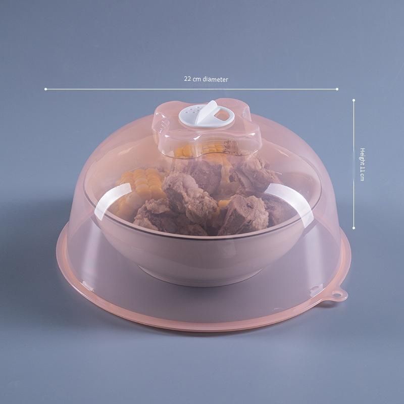 Capac anti-stropire pentru cuptorul cu microunde, fără BPA, capac alimentar din plastic, cu orificii de ventilație pentru abur, reutilizabil, rezistent la căldură, pentru boluri, farfurii, transparent_voghion.com
