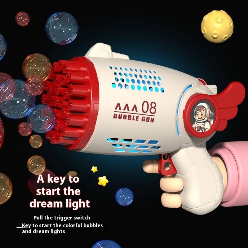 ​29-Hole Electric Bubble Blaster Gun - Space-Themed Bubble Machine For Kids Rechargeable & High-Capacity Outdoor Bubble Toy_voghion.com