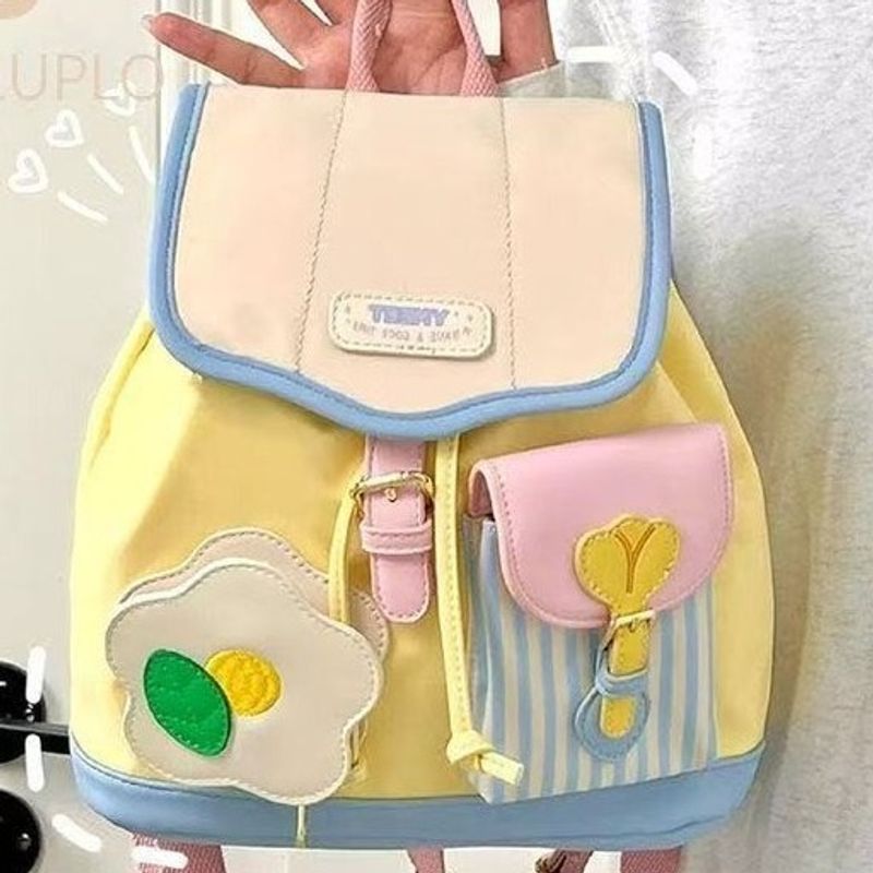 Kinderrucksäcke, süßer Mini-Rucksack, neue Version, farblich abgestimmt, für männliche und weibliche Studenten, große Kapazität, Schultasche, modischer, lässiger Rucksack-Trend_voghion.com
