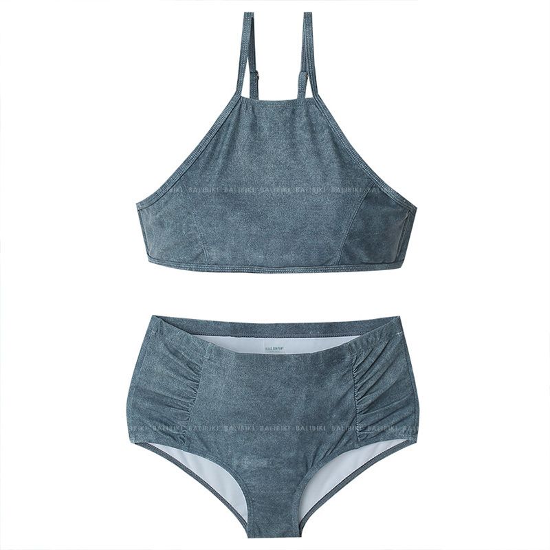 Costume da bagno da donna Ins Student Conservatore Pancia Coprente Slim Hot Spring Split Due Pezzi Costume da bagno_voghion.com