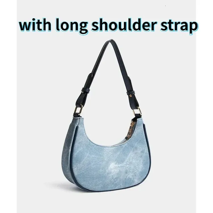 Borsa a tracolla da donna casual a mezzaluna, in pelle PU grigia, con tracolla, per tutte le occasioni_voghion.com