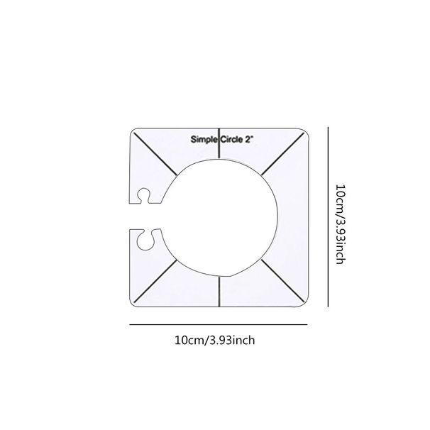 Righello acrilico Righello per cucire fai-da-te modello strumento patchwork Righello patchwork per cucire irregolare_voghion.com