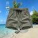 Herrkläder Moderiktiga Strandfritid Enfärgade Snabbtorkande Lösa Sportshorts_voghion.com