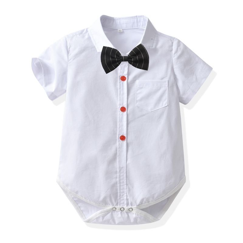 2024 baby boys short sleeved newborn jumpsuit suit summer grab week dress crawling open pants_voghion.com